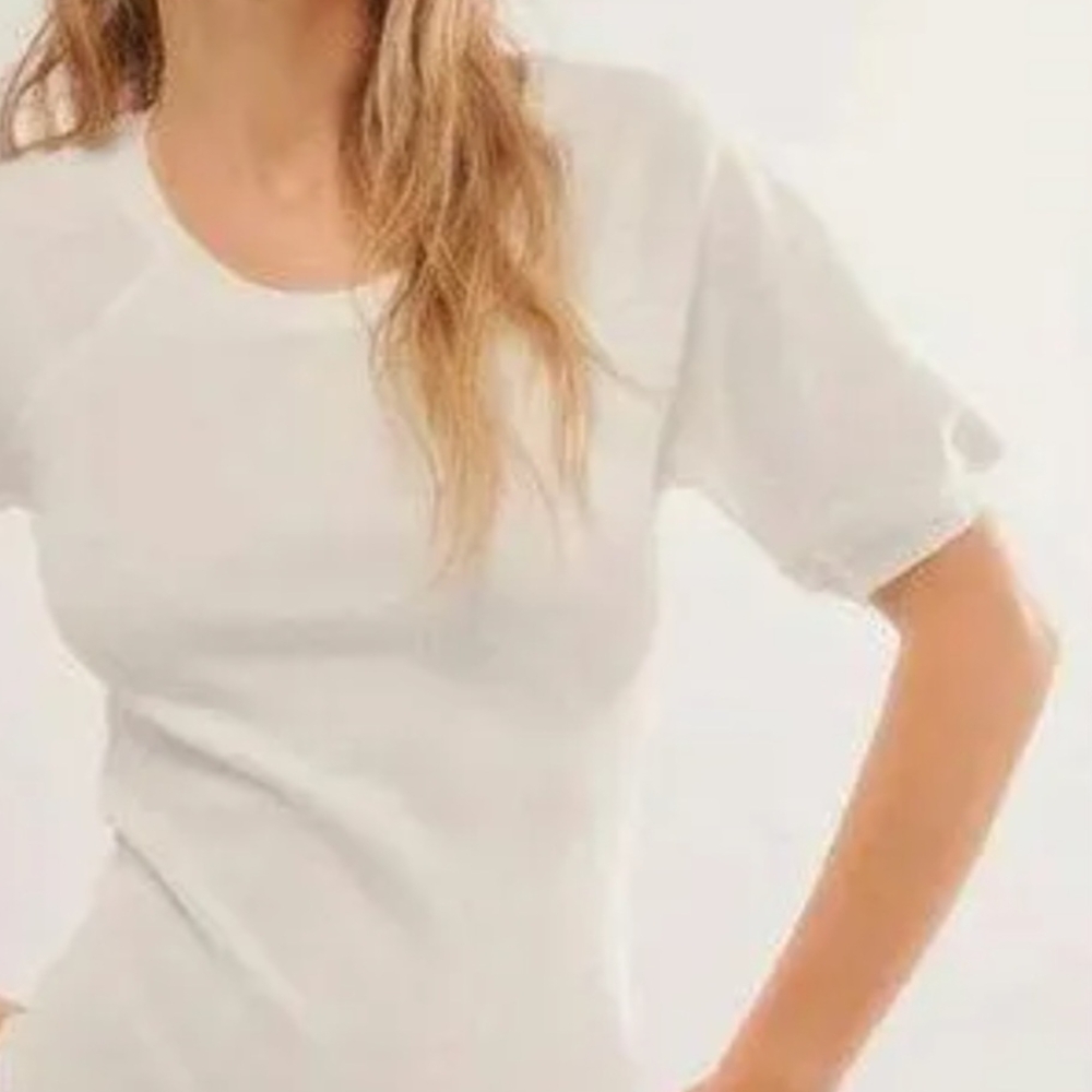 Free People White Short Sleeve Tee - Picture 5 of 10
